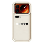 For Xiaomi 17 Pro TPU Case Rubberized Anti-Slip Five Heart Pattern Phone Back Cover