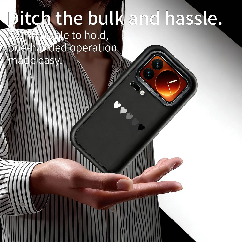 Xiaomi 17 Pro Max TPU-skal Gummerat halkfritt mobilbaksida med fem hjärtmönster