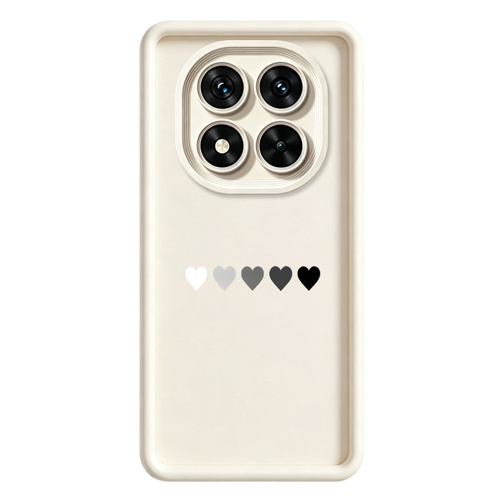 For Xiaomi Redmi Note 15 Pro 5G (Global) TPU Case Rubberized Anti-Slip Five Heart Pattern Phone Back Cover
