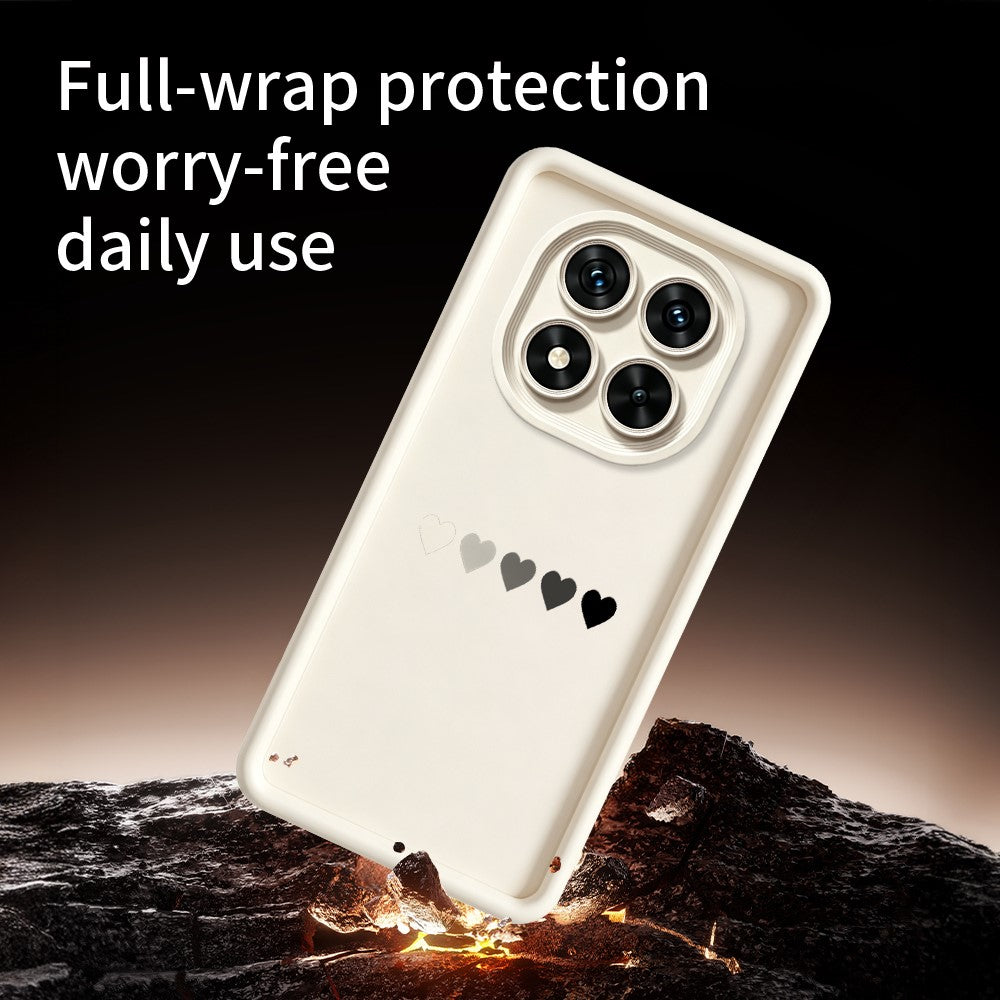 For Xiaomi Redmi Note 15 Pro 5G (Global) TPU Case Rubberized Anti-Slip Five Heart Pattern Phone Back Cover