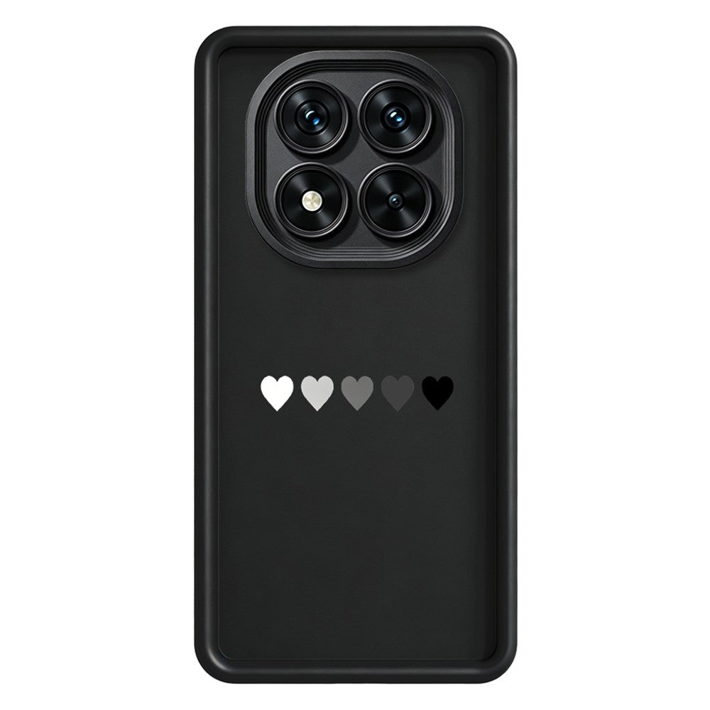 For Xiaomi Redmi Note 15 Pro 5G (Global) TPU Case Rubberized Anti-Slip Five Heart Pattern Phone Back Cover