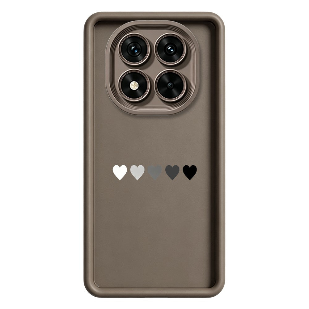 For Xiaomi Redmi Note 15 Pro 5G (Global) TPU Case Rubberized Anti-Slip Five Heart Pattern Phone Back Cover
