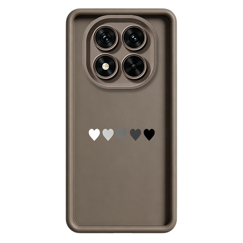 Xiaomi Redmi Note 15 Pro+ 5G (Global) / Poco M8 Pro 5G TPU-skal Gummerat halkfritt bakstycke med fem hjärtmönster