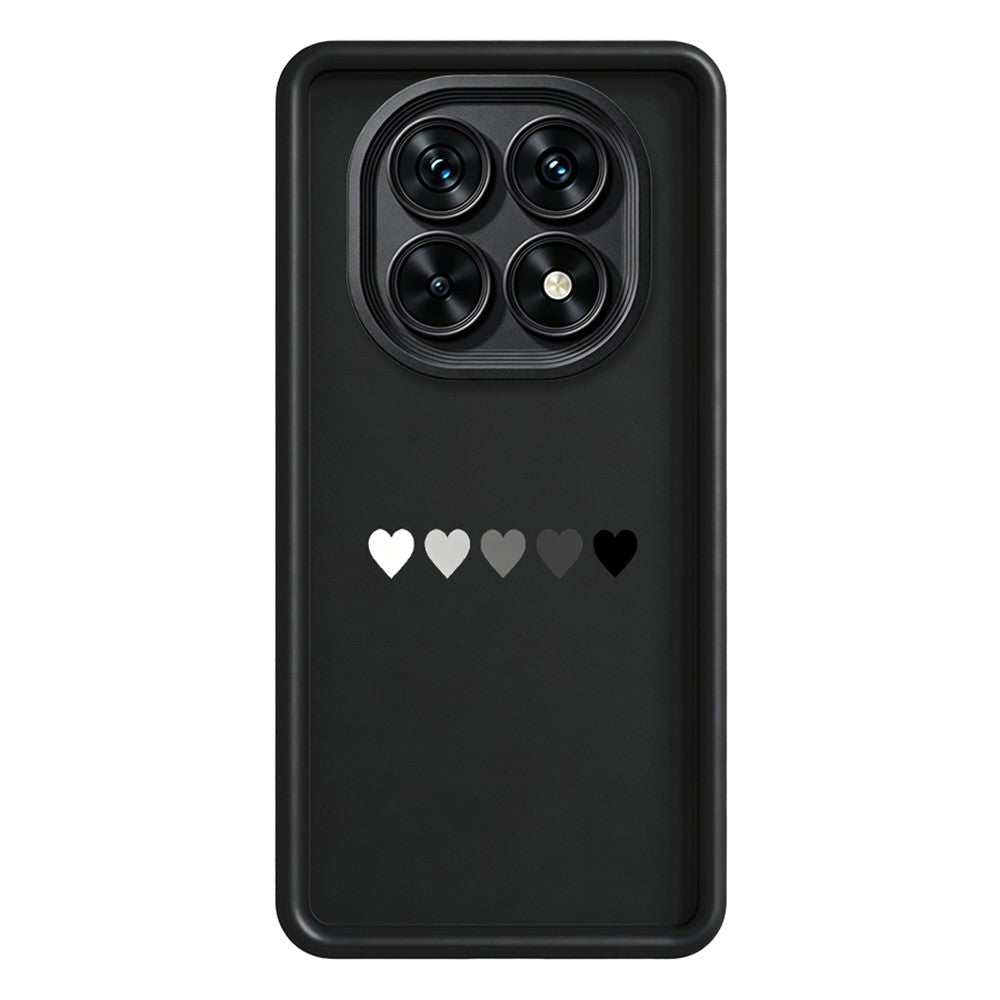 TPU-skal för Xiaomi Redmi Note 15 5G (Global) / 15 4G (Global) / Poco M8 5G, gummibelagt, halkfritt bakstycke med fem hjärtmönster och mobil