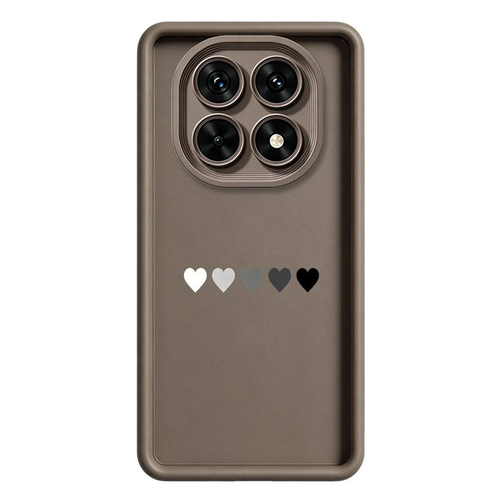 TPU-skal för Xiaomi Redmi Note 15 5G (Global) / 15 4G (Global) / Poco M8 5G, gummibelagt, halkfritt bakstycke med fem hjärtmönster och mobil