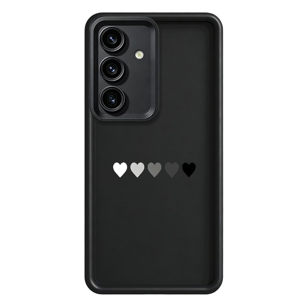 Samsung Galaxy S26 TPU-skal Gummerat halkfritt bakstycke med fem hjärtmönster