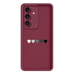 Samsung Galaxy S26 TPU-skal Gummerat halkfritt bakstycke med fem hjärtmönster