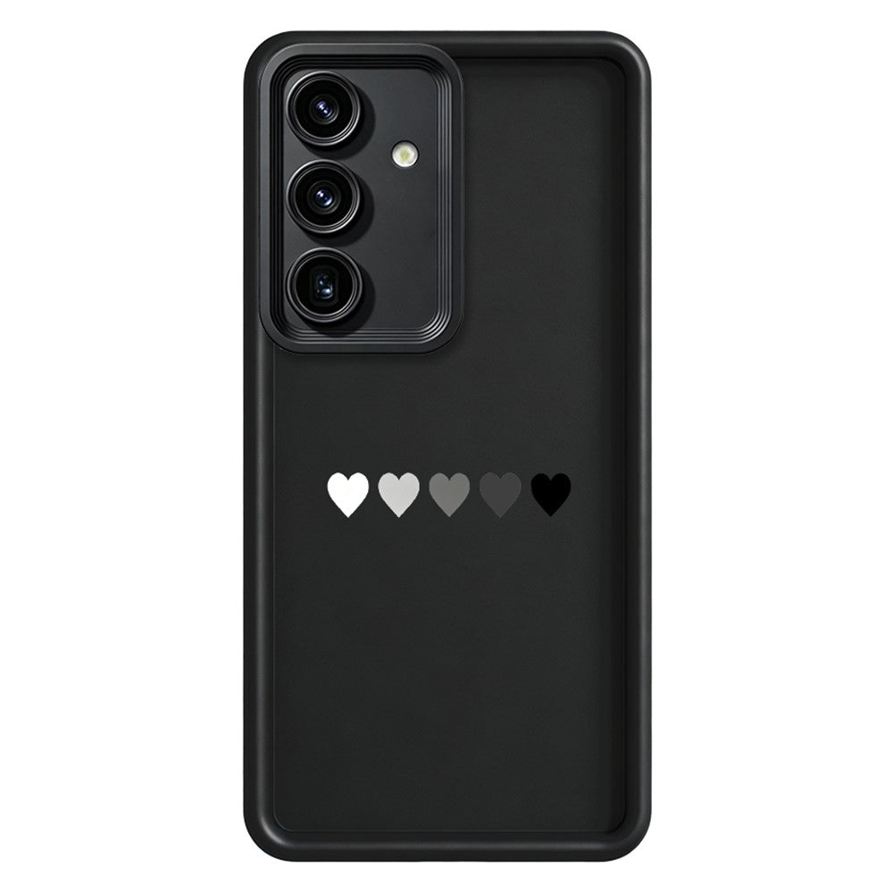 Samsung Galaxy S26+ TPU-skal Gummerat halkfritt bakstycke med fem hjärtmönster