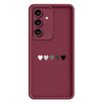 Samsung Galaxy S26+ TPU-skal Gummerat halkfritt bakstycke med fem hjärtmönster