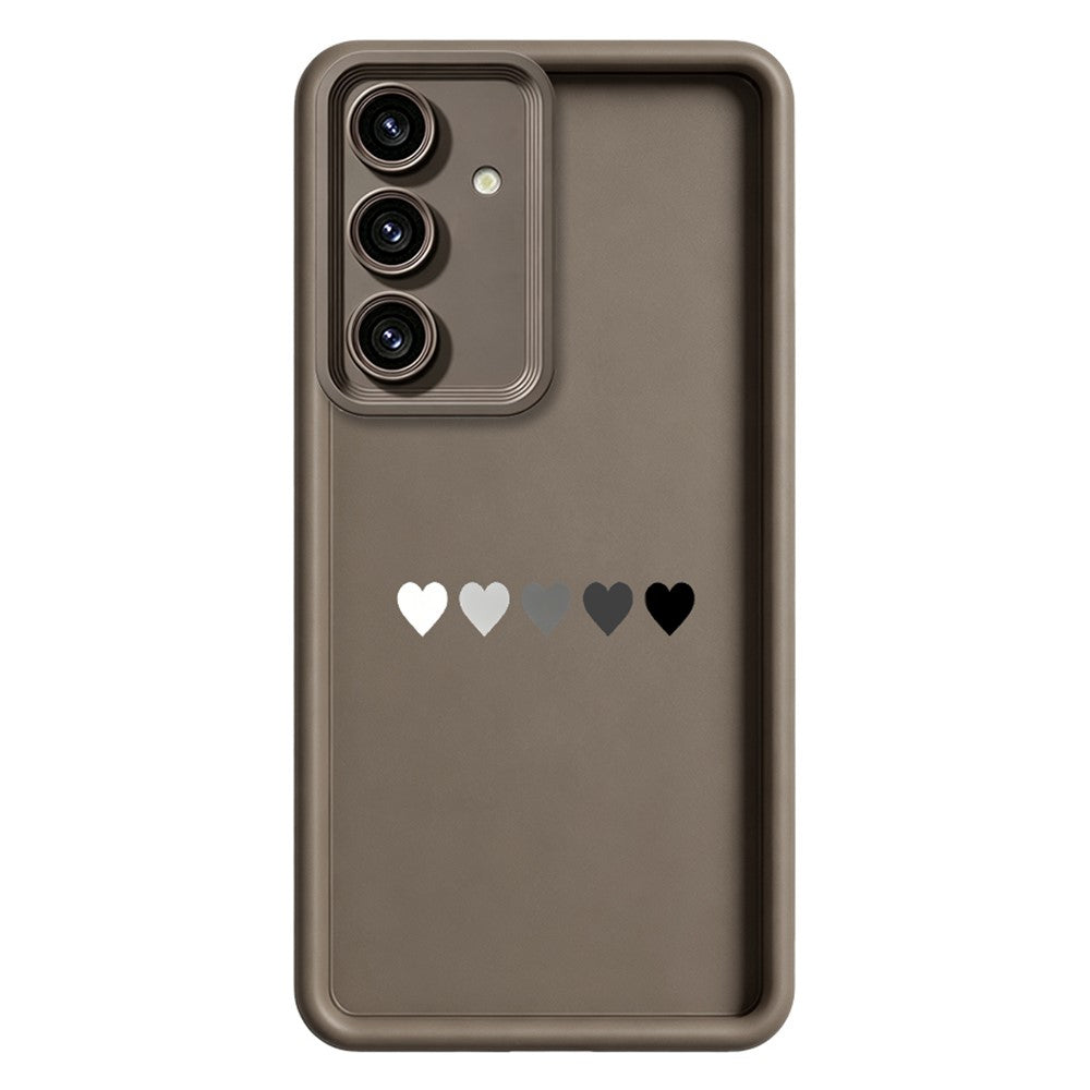 Samsung Galaxy S26+ TPU-skal Gummerat halkfritt bakstycke med fem hjärtmönster