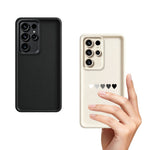 Samsung Galaxy S26 Ultra TPU-skal Gummerat halkfritt bakstycke med fem hjärtmönster