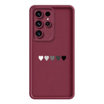 Samsung Galaxy S26 Ultra TPU-skal Gummerat halkfritt bakstycke med fem hjärtmönster