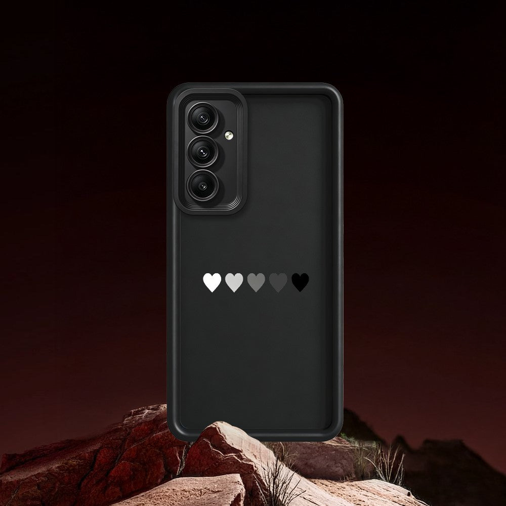 Samsung Galaxy A56 5G TPU-skal Gummerat halkfritt bakstycke med fem hjärtmönster