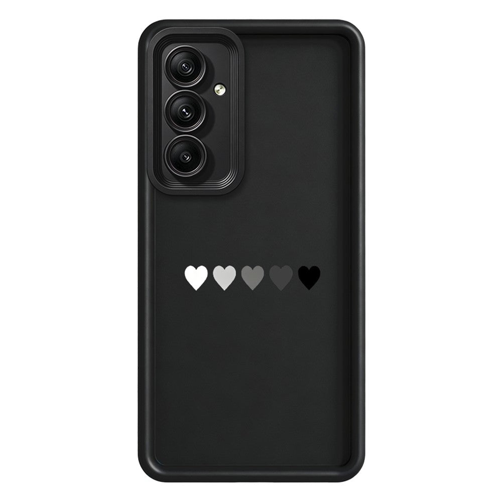 Samsung Galaxy A56 5G TPU-skal Gummerat halkfritt bakstycke med fem hjärtmönster
