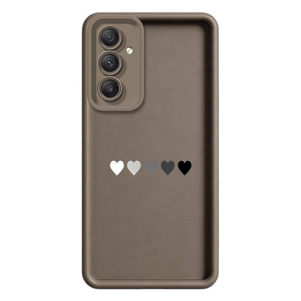 Samsung Galaxy A37 5G TPU-skal Gummerat halkfritt bakstycke med fem hjärtmönster
