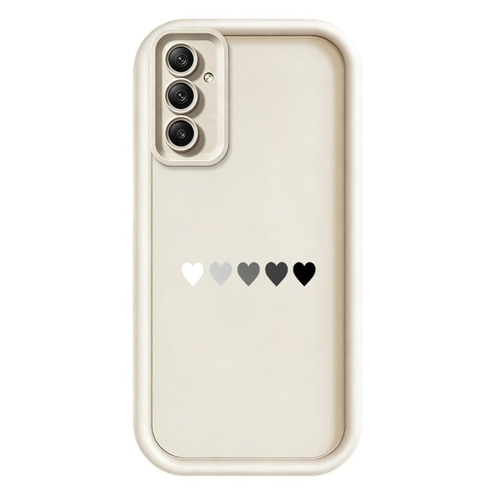 TPU-skal för Samsung Galaxy A18 5G / A18 4G / A17 5G / A17 4G gummerat halkfritt bakstycke med fem hjärtmönster