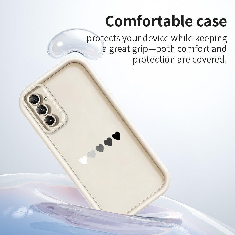 TPU-skal för Samsung Galaxy A18 5G / A18 4G / A17 5G / A17 4G gummerat halkfritt bakstycke med fem hjärtmönster