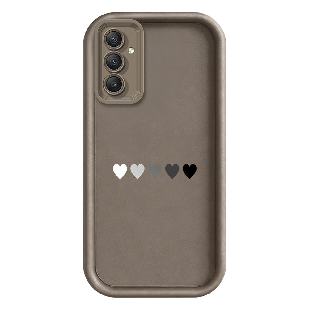 TPU-skal för Samsung Galaxy A18 5G / A18 4G / A17 5G / A17 4G gummerat halkfritt bakstycke med fem hjärtmönster
