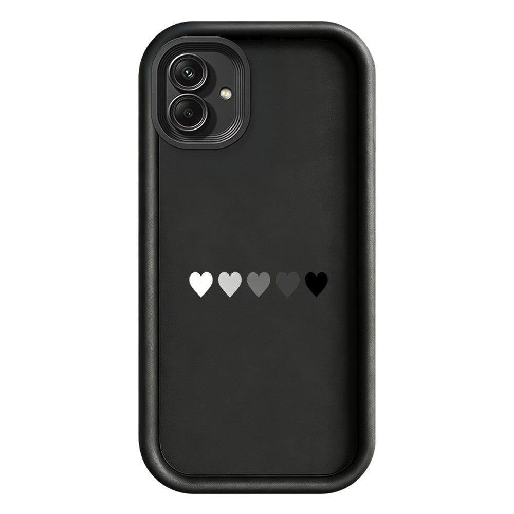 Samsung Galaxy A08 4G / A07 4G / A07s 4G TPU-skal Gummerat halkfritt bakstycke med fem hjärtmönster
