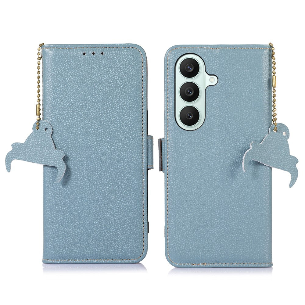 Samsung Galaxy A27 5G-skal RFID-blockerande texturerat mobilskal i äkta koläder