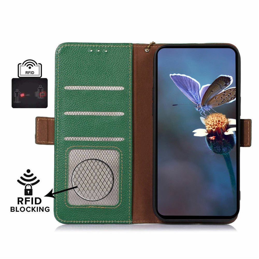 Samsung Galaxy S26 Ultra-skal RFID-blockerande texturerat mobilskal i äkta koläder