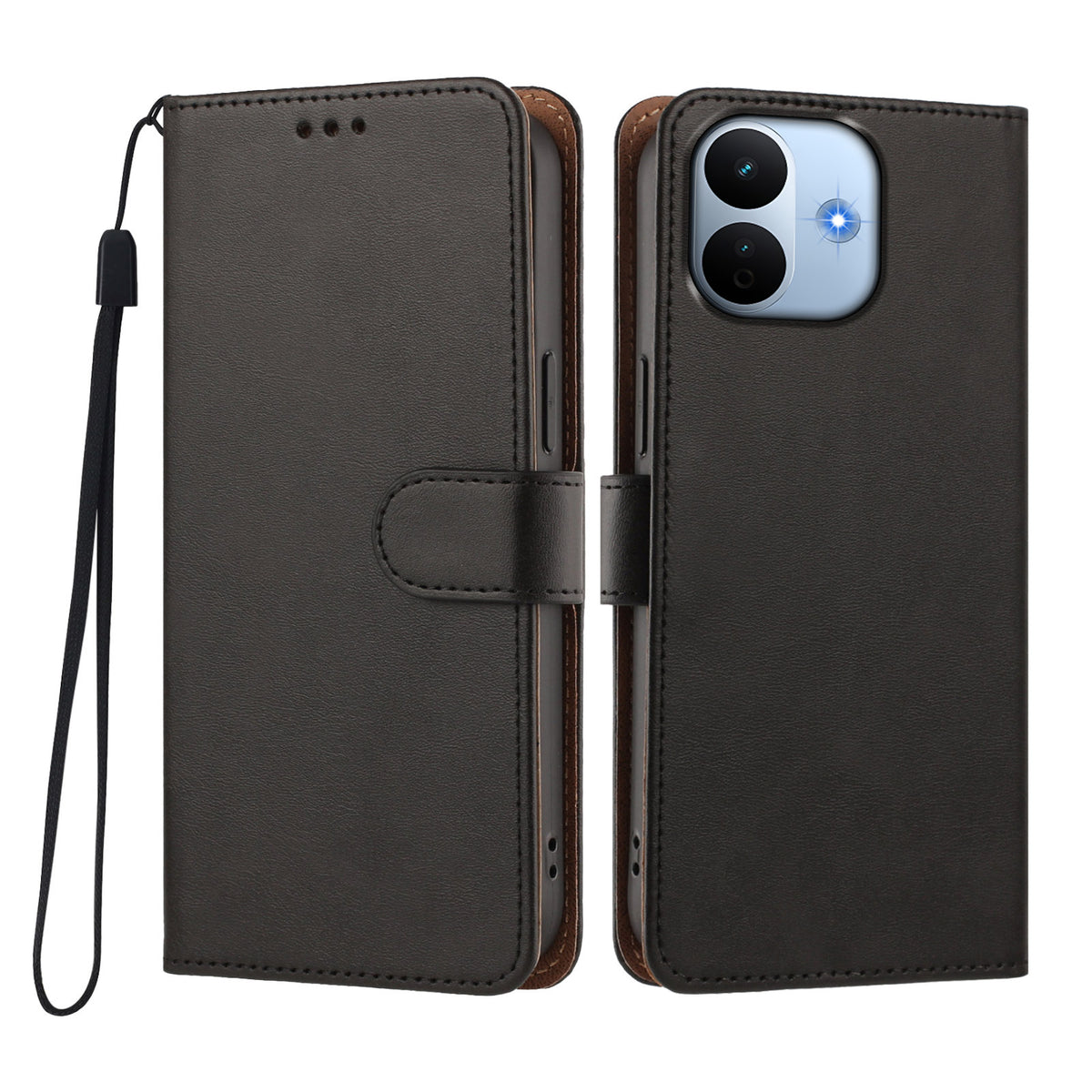 Xiaomi Redmi Note 17 Pro Max 5G / Xiaomi Redmi Note 17 Pro+ 5G-skal Plånboksfodral med fällbart stativ i PU-läder med handledsrem