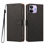 Xiaomi Redmi Note 17 Pro 5G-skal Plånboksfodral med stativ i PU-läder med handledsrem