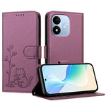 Xiaomi Redmi Note 17 5G (Global) / Xiaomi Redmi Note 17 (Indien/Kina) 5G / Xiaomi Redmi Note 17 4G (Global) skal katt vattnande växtmönster PU-läder plånboksfodral