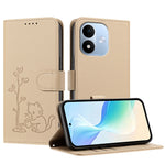 For Xiaomi Redmi Note 17 5G (Global) / Xiaomi Redmi Note 17 (India/China) 5G / Xiaomi Redmi Note 17 4G (Global) Case Cat Watering Plant Pattern PU Leather Wallet Stand Phone Cover