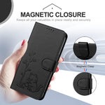 Samsung Galaxy S25 FE / Galaxy S26 FE-cover med kat, der vander planter, mønster, PU-læder, tegnebogsetui