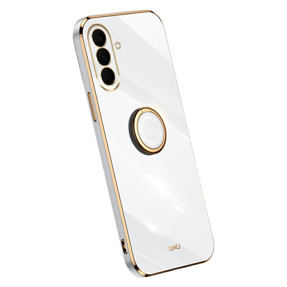 Samsung Galaxy S26 FE-skal med ringstativ och galvaniserat TPU-fodral