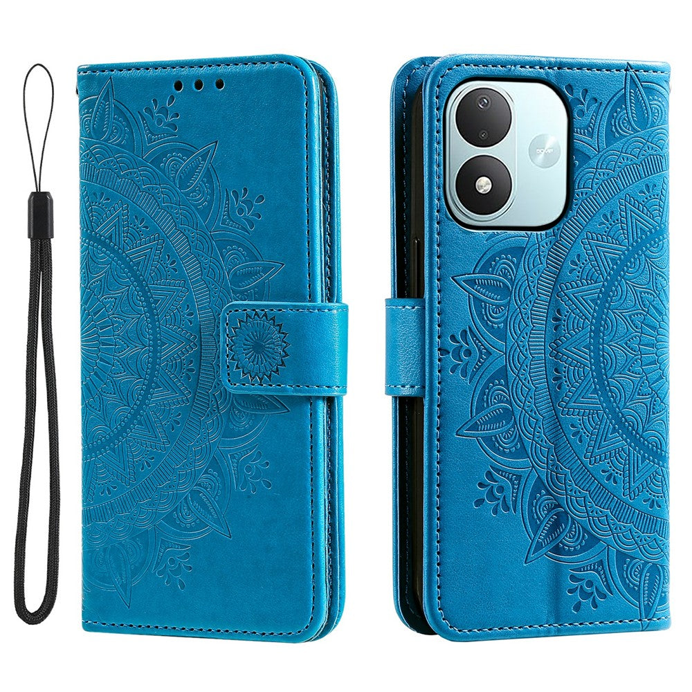 Stativcover til Xiaomi Redmi Note 17 5G (Global) / 17 4G (Global) / 17 (Indien/Kina) 5G, trykt totemcover i PU-læder med håndledsrem