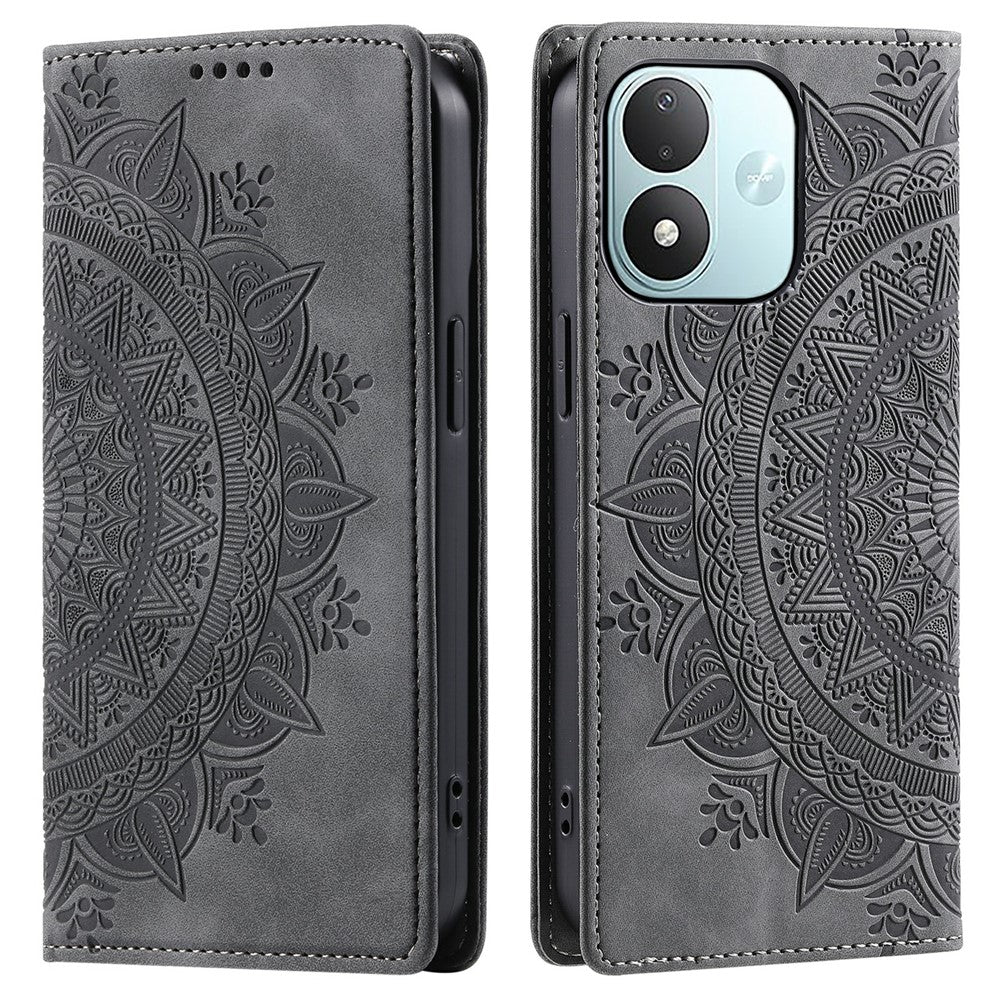 Mobilcover til Xiaomi Redmi Note 17 5G (Global) / 17 4G (Global) / 17 (Indien/Kina) 5G med magnetisk lukning, lædermobilcover med præget mønster