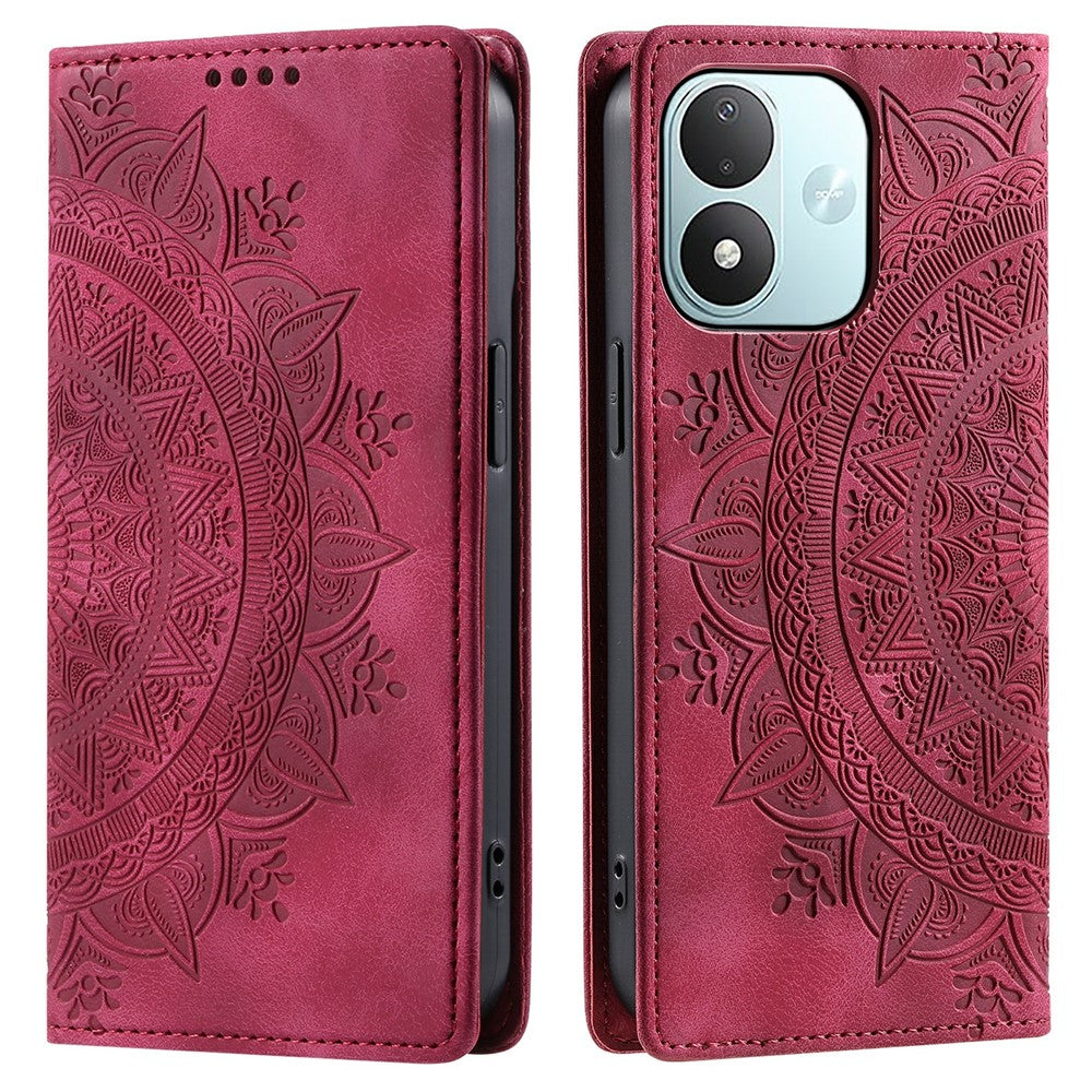 Mobilcover til Xiaomi Redmi Note 17 5G (Global) / 17 4G (Global) / 17 (Indien/Kina) 5G med magnetisk lukning, lædermobilcover med præget mønster