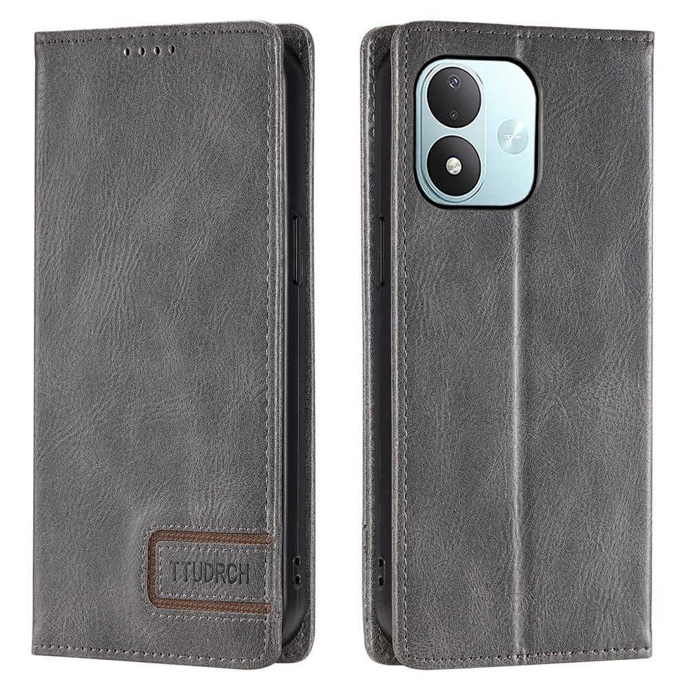 TTUDRCH Style 007 Leather Case For Xiaomi Redmi Note 17 5G (Global)  /  17 4G (Global)  /  17 (India / China) 5G RFID Blocking Wallet Stand Phone Cover