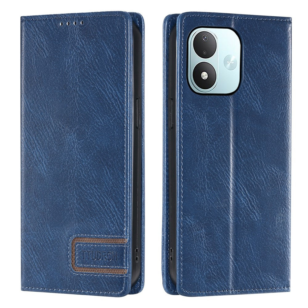TTUDRCH Style 007 Leather Case For Xiaomi Redmi Note 17 5G (Global)  /  17 4G (Global)  /  17 (India / China) 5G RFID Blocking Wallet Stand Phone Cover