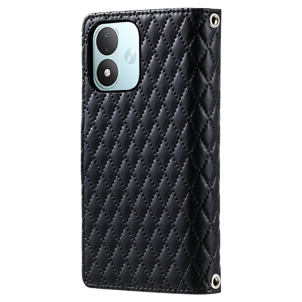 mobilskal för Xiaomi Redmi Note 17 5G (Global) / 17 4G (Global) / 17 (Indien/Kina) 5G, dragkedja, ficka, glitterläder, mobilskal med handledsrem