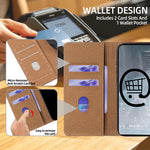 iPhone 13 Pro Max-skal med 3D-krokodilskalle, fällbart lock, RFID-blockerande mobilskal i äkta koläder