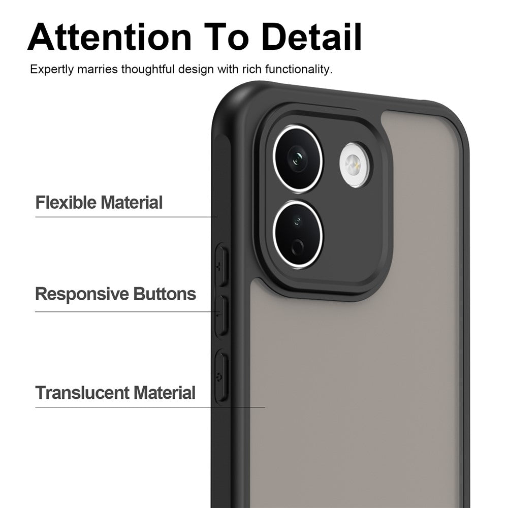 For Xiaomi Redmi Note 17 Pro Max 5G / Note 17 Pro+ 5G Case Frosted Translucent PC + TPU Phone Back Cover