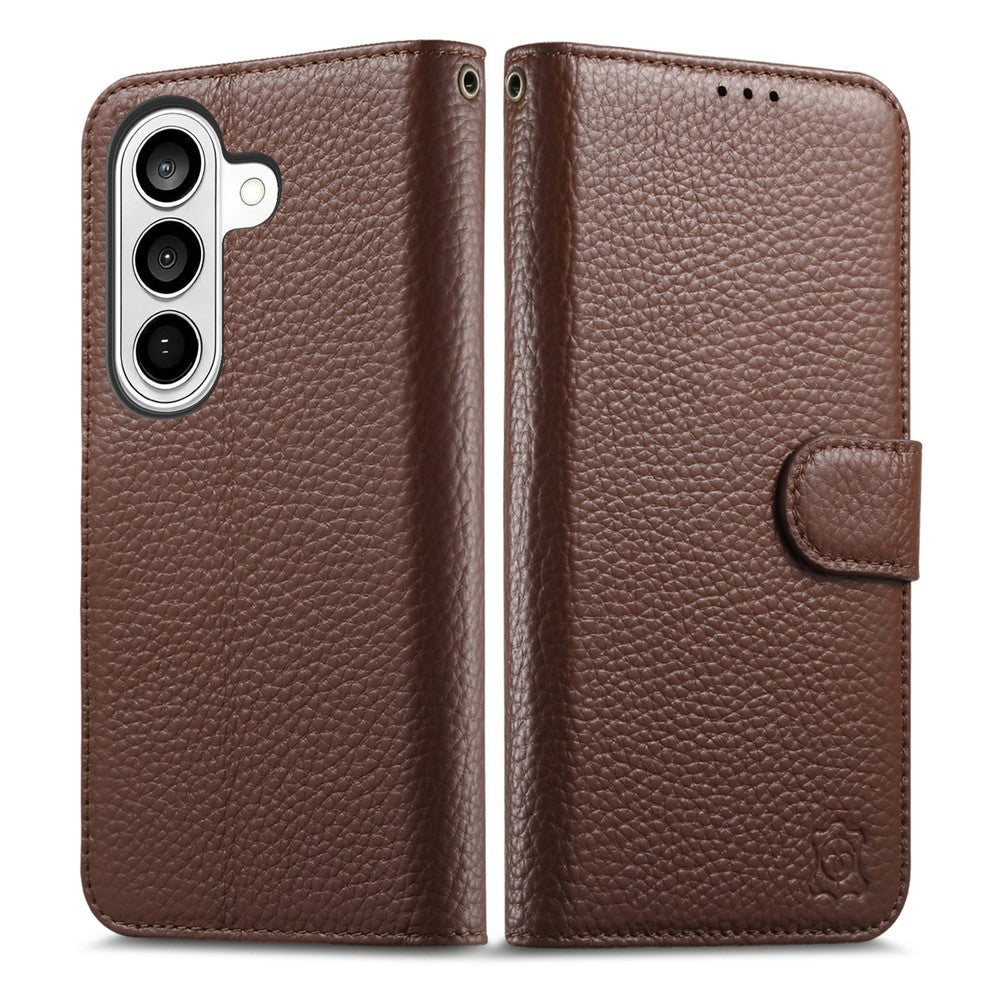 For Samsung Galaxy S25+ Case RFID Blocking Wallet Split Leather Phone Cover