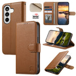 For Samsung Galaxy S25 Case RFID Blocking Wallet Split Leather Phone Cover