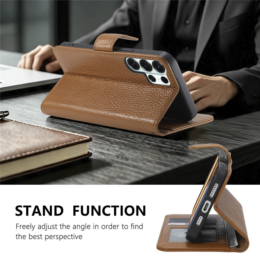 For Samsung Galaxy S25 Ultra Case RFID Blocking Wallet Split Leather Phone Cover