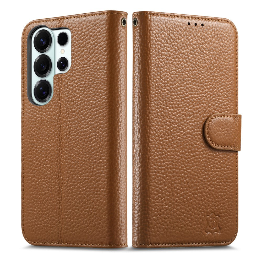 For Samsung Galaxy S25 Ultra Case RFID Blocking Wallet Split Leather Phone Cover