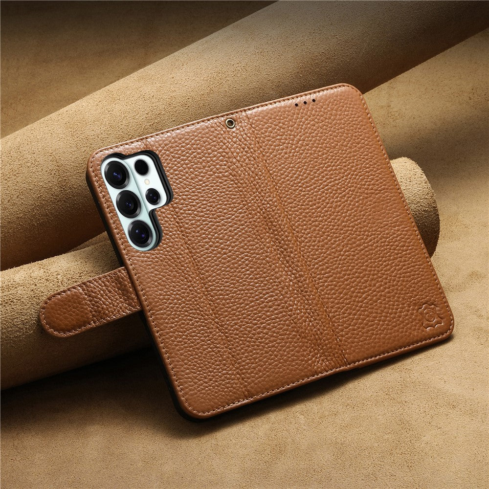 For Samsung Galaxy S25 Ultra Case RFID Blocking Wallet Split Leather Phone Cover