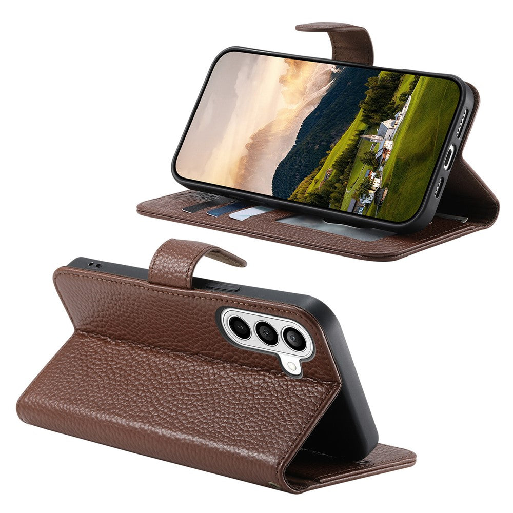 For Samsung Galaxy S25 FE Case RFID Blocking Wallet Split Leather Phone Cover
