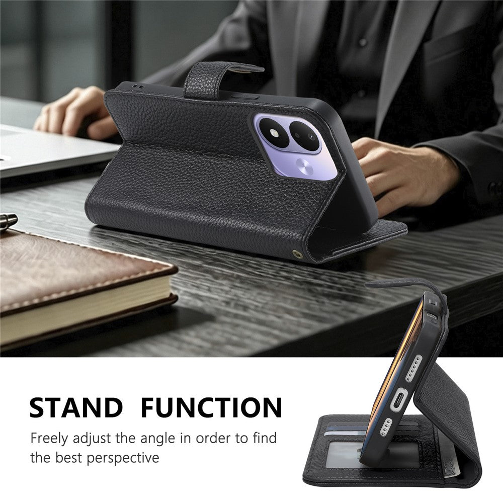 Phone Case for Xiaomi Redmi Note 17 4G (Global) / Note 17 5G (Global) / Note 17 (India / China) 5G , RFID Blocking Wallet Split Leather Cover