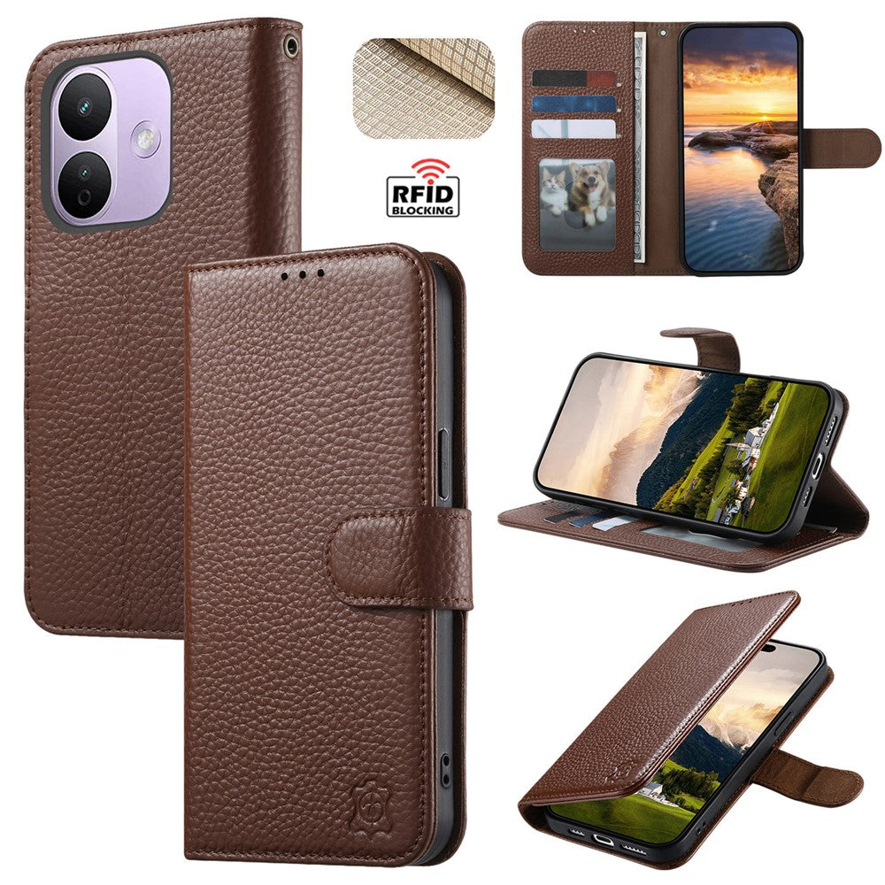 For Xiaomi Redmi Note 17 Pro 5G Case RFID Blocking Wallet Split Leather Phone Cover