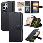 For Samsung Galaxy S24 Ultra Case RFID Blocking Wallet Split Leather Phone Cover