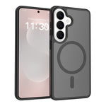 Samsung Galaxy A37 5G Magnetiskt Skal TPU + PC Anti-fingeravtrycksskyddande mobilskal med Skärmskydd i Högt Aluminium-Silicon Glas + Linsskydd i Härdat Glas