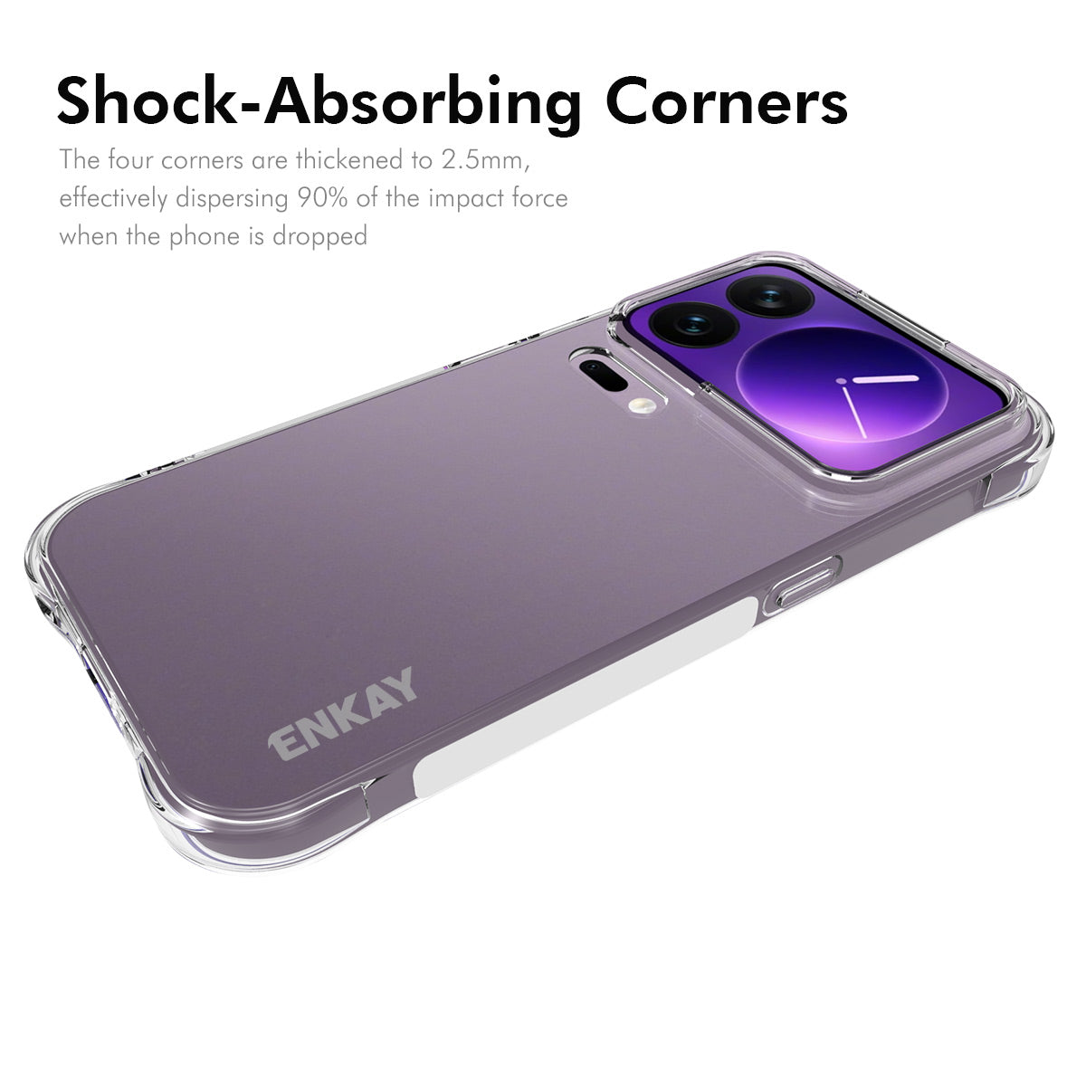HAT PRINCE for Xiaomi 18 Pro ENKAY  Clear Phone Case Shockproof Anti-slip TPU Cover